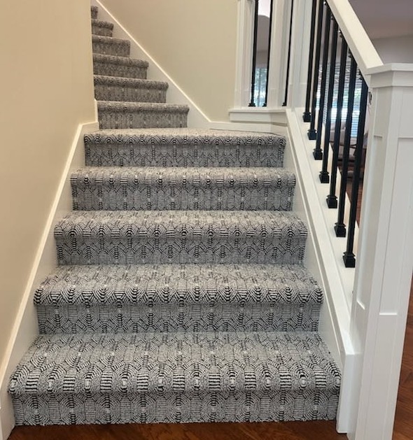 Carpeted Stairs with Hardwood flooring