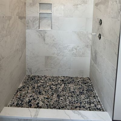 shower wall tile and stone tile shower floors